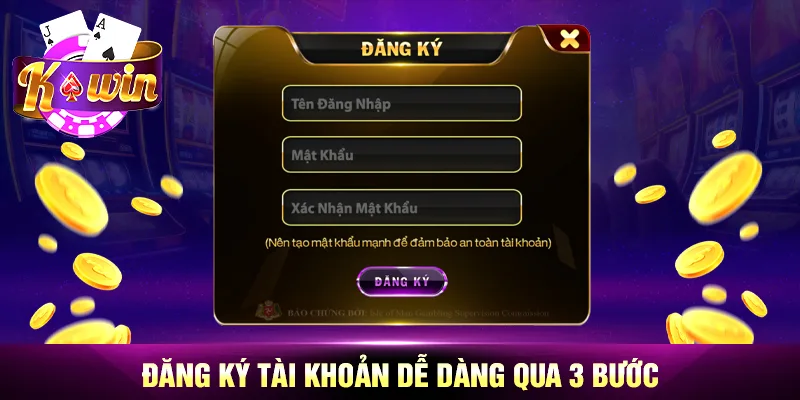 Đăng ký tài khoản dễ dàng qua 3 bước Đăng ký tài khoản dễ dàng qua 3 bước